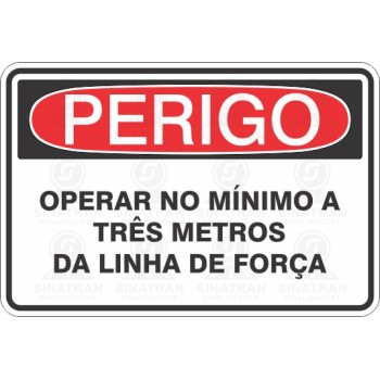 Operar no mínimo a três metros da linha de força